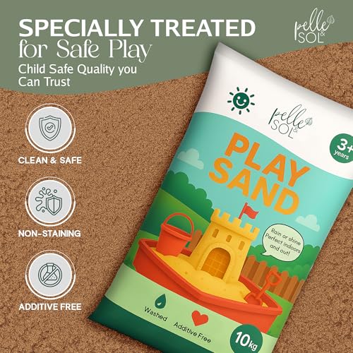 Thumbnail 2 de Pelle & Sol 10kg Soft Play Sand – Fine Texture Sand for Sandpit, Shell Pit, Water Table, and Creative Play