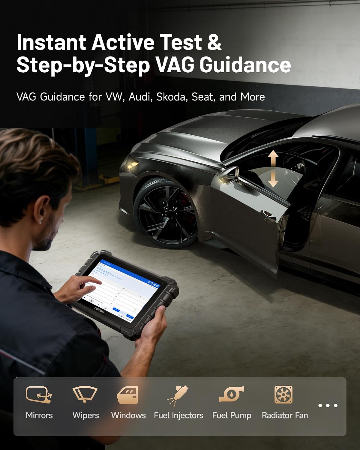 Detalle de TOPDON ONE Bidirectional OBD2 Scanner with ECU Coding, J2534 and 50+ Services