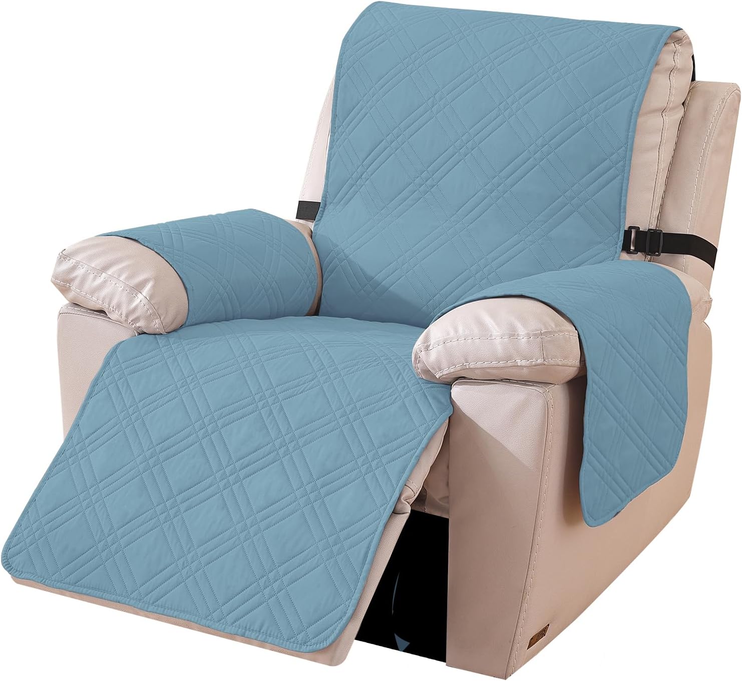 Detalle de Ystyle copripoltrona Relax Reclinabile reversibile universale (1 posto grande) blu chiaro + verde chiaro