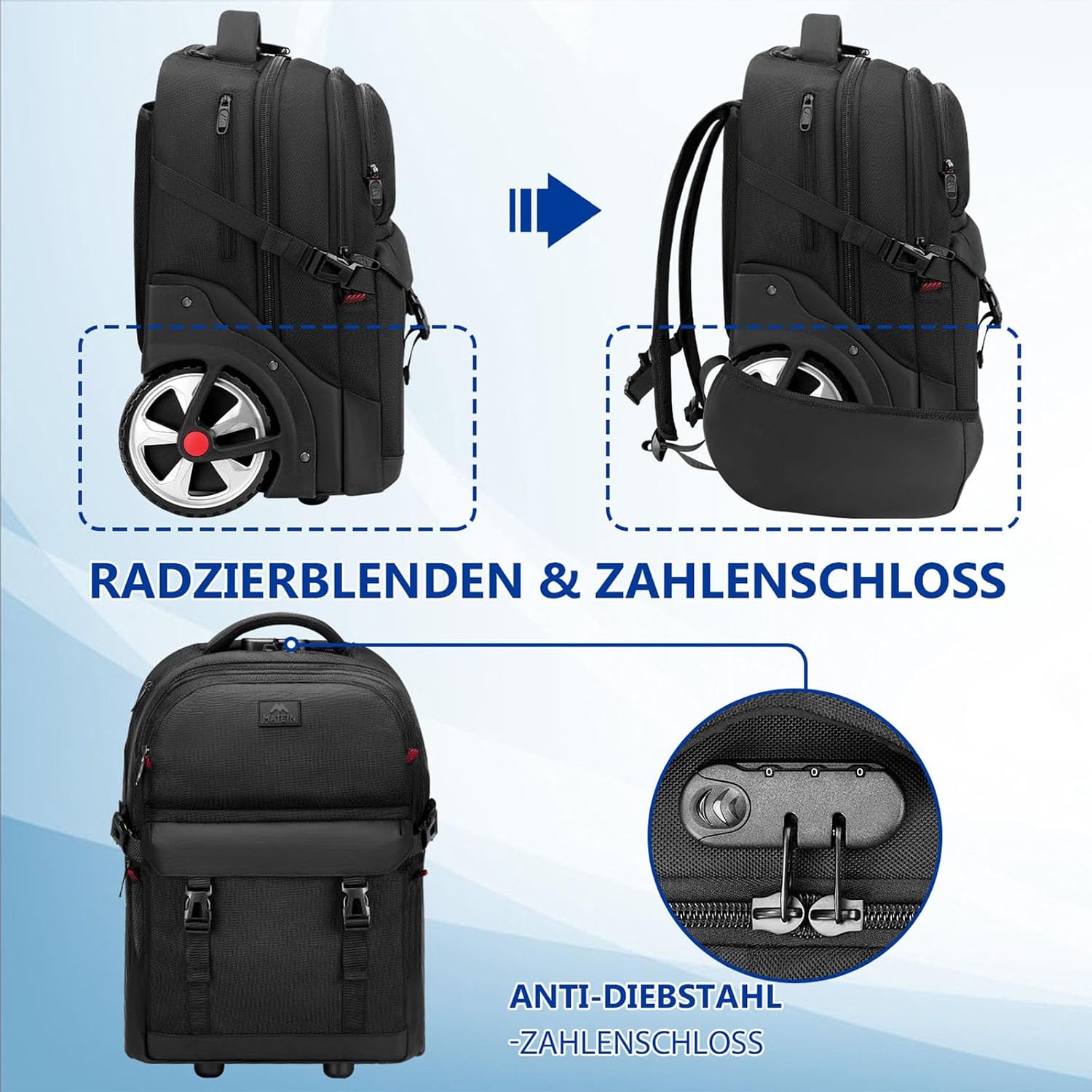 Thumbnail 2 de MATEIN Trolley Rucksack 50L