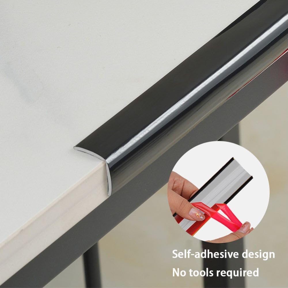Detalle de Zayejod YT31004 PVC Corner Trim, Self-Adhesive, Black, 5M x 2cm