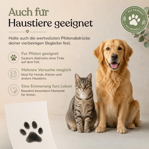 Thumbnail 6 de Babywak Baby Fuß- und Handabdruck-Set – Abdruckset ohne Tinte, für 0–6 Monate