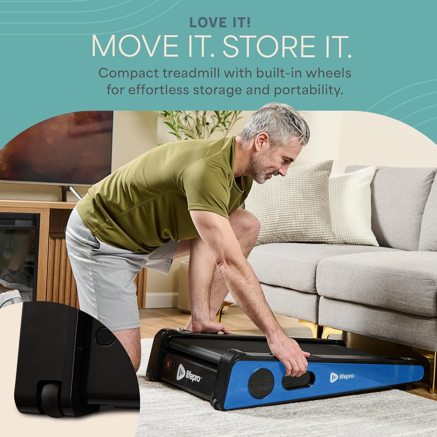 Detalle de Lifepro PacerMini Walking Pad