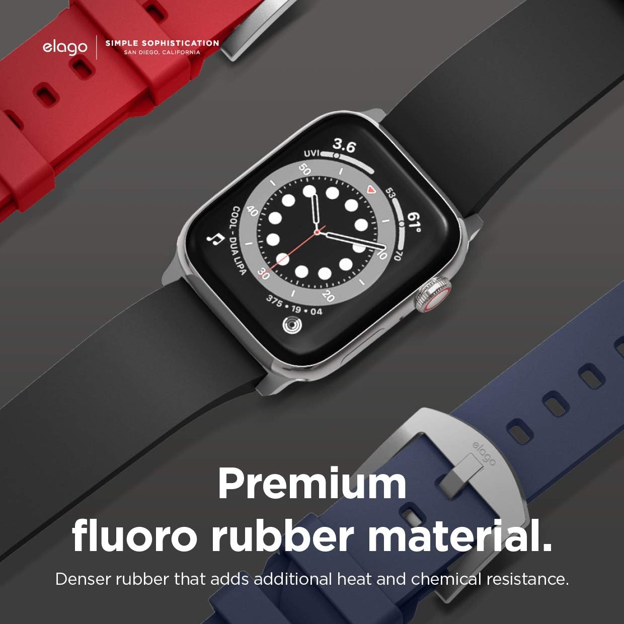 Thumbnail 1 de elago Cinturino Sport per Apple Watch 42/41/40/38 mm – gomma fluorica traspirante