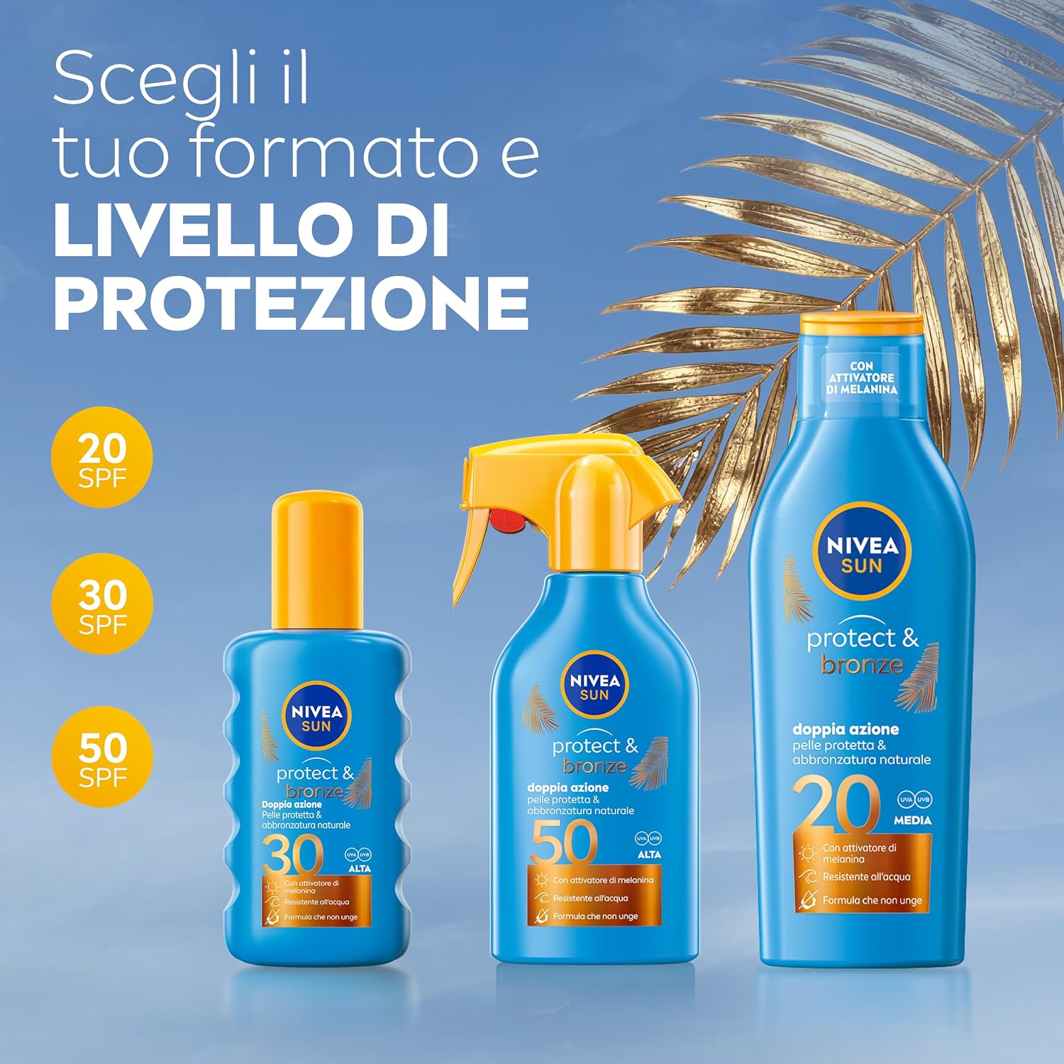 Detalle de NIVEA SUN Protect & Bronze SPF 30 Spray Abbronzante Corpo – 250 ml