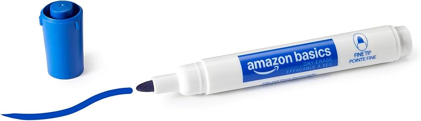 Detalle 2 de Amazon Basics Low-Odor Dry Erase Fine Tip 36 unidades 🖊