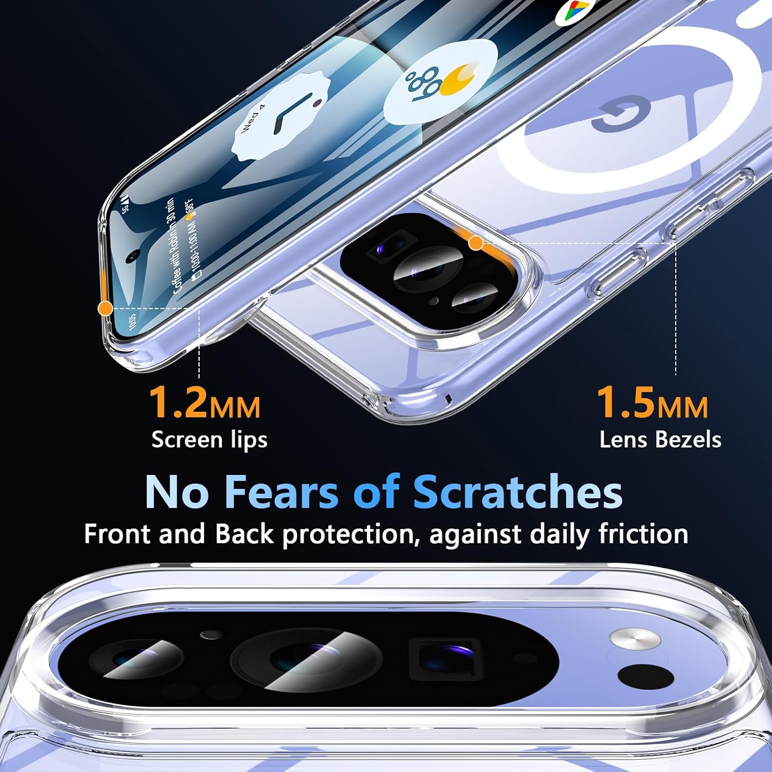 Thumbnail 3 de Hensinple Magnetic Case with Screen Protector for Google Pixel 10 / 10 Pro (MagSafe & Qi, Military-grade drop protection)