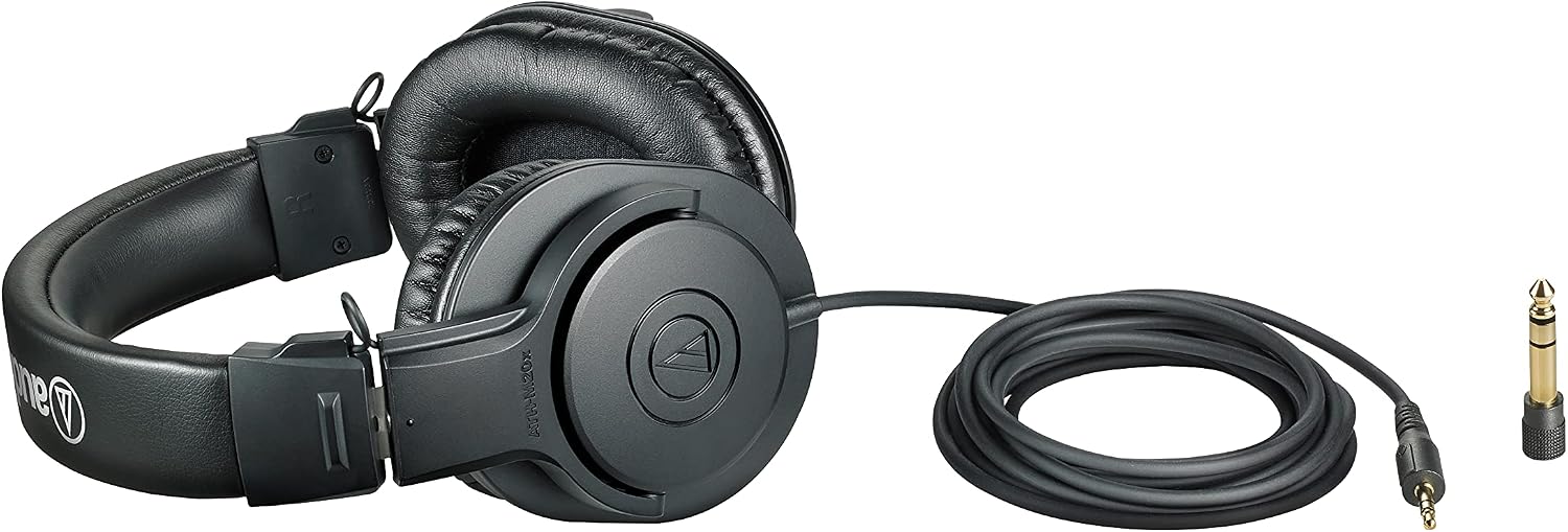 Detalle de Audio-Technica ATH-M20x Professional Studio Monitor Headphones (Black)