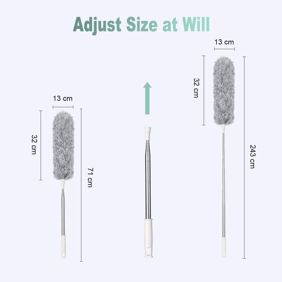 Detalle de Vicloon Extendable Microfibre Duster (100 inch telescopic pole with bendable head)