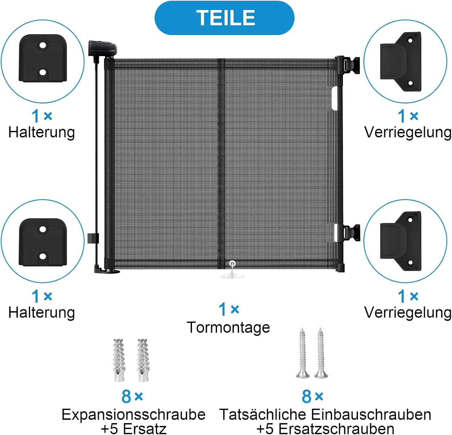 Thumbnail 5 de Ausziehbares Treppenschutzgitter 140 cm 👶