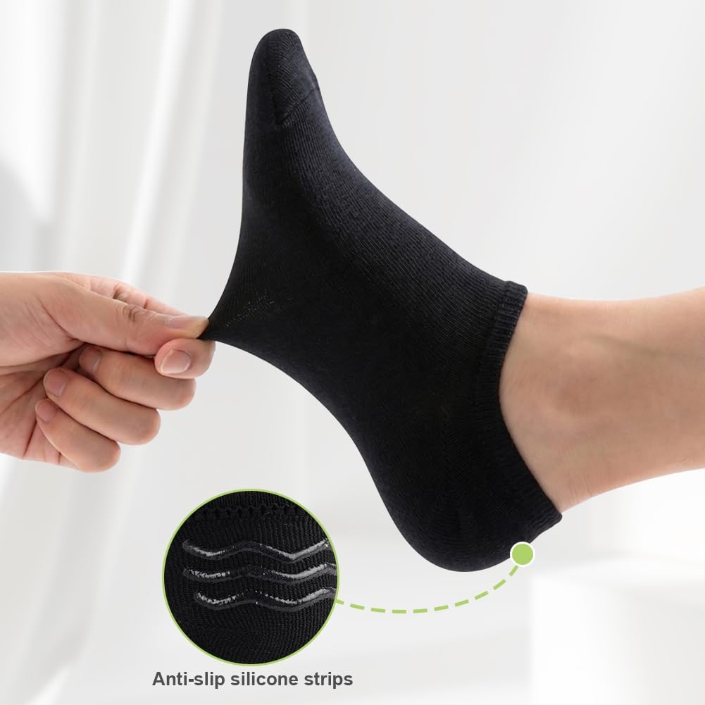 Detalle 2 de OFFCUP 1 Bamboo Trainer Socks, 6-Pair Non-Slip No-Show Multipack