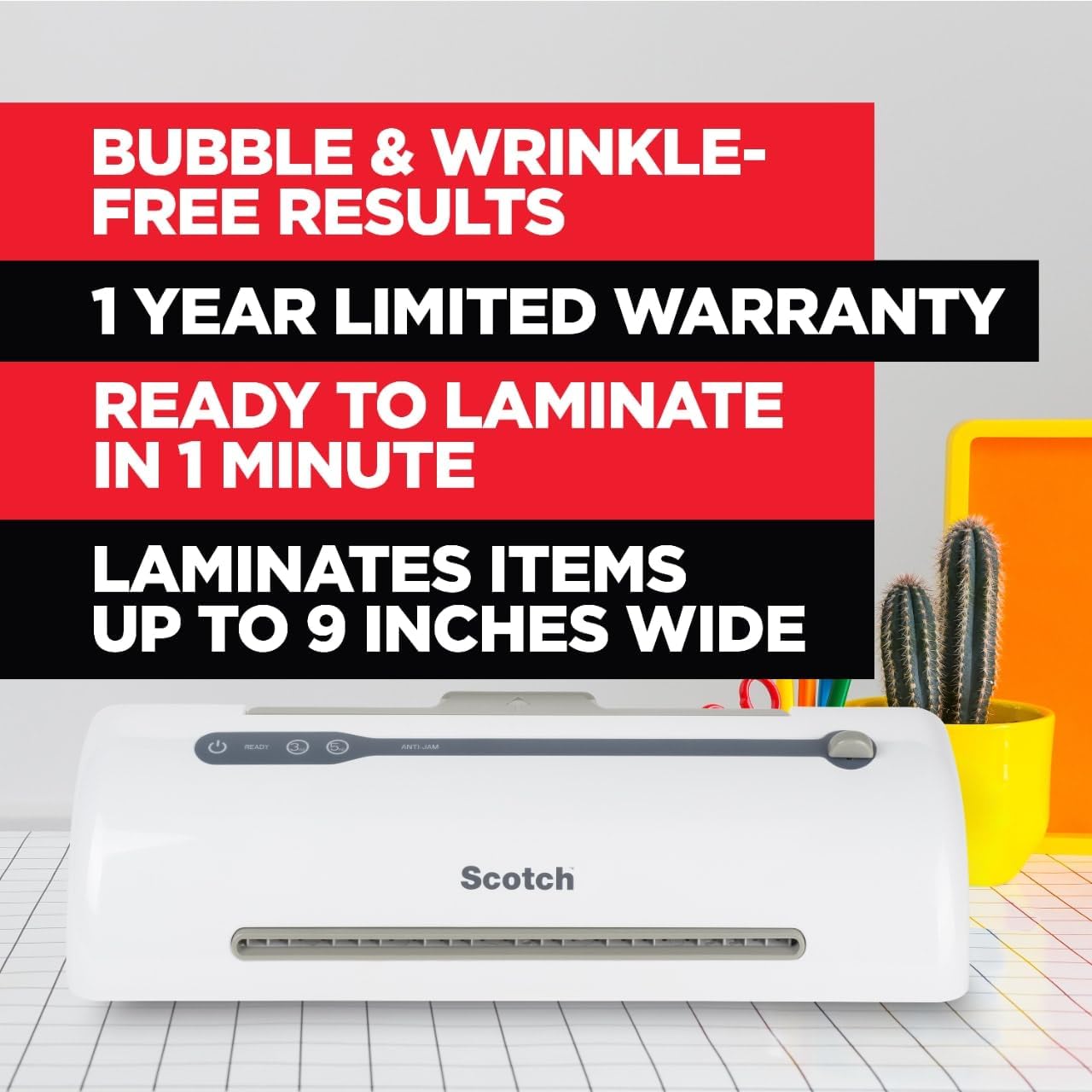 Detalle 2 de Scotch Rapid Thermal Laminator (TL909X-EF) – Ready in 1 Minute, 9-Inch Width