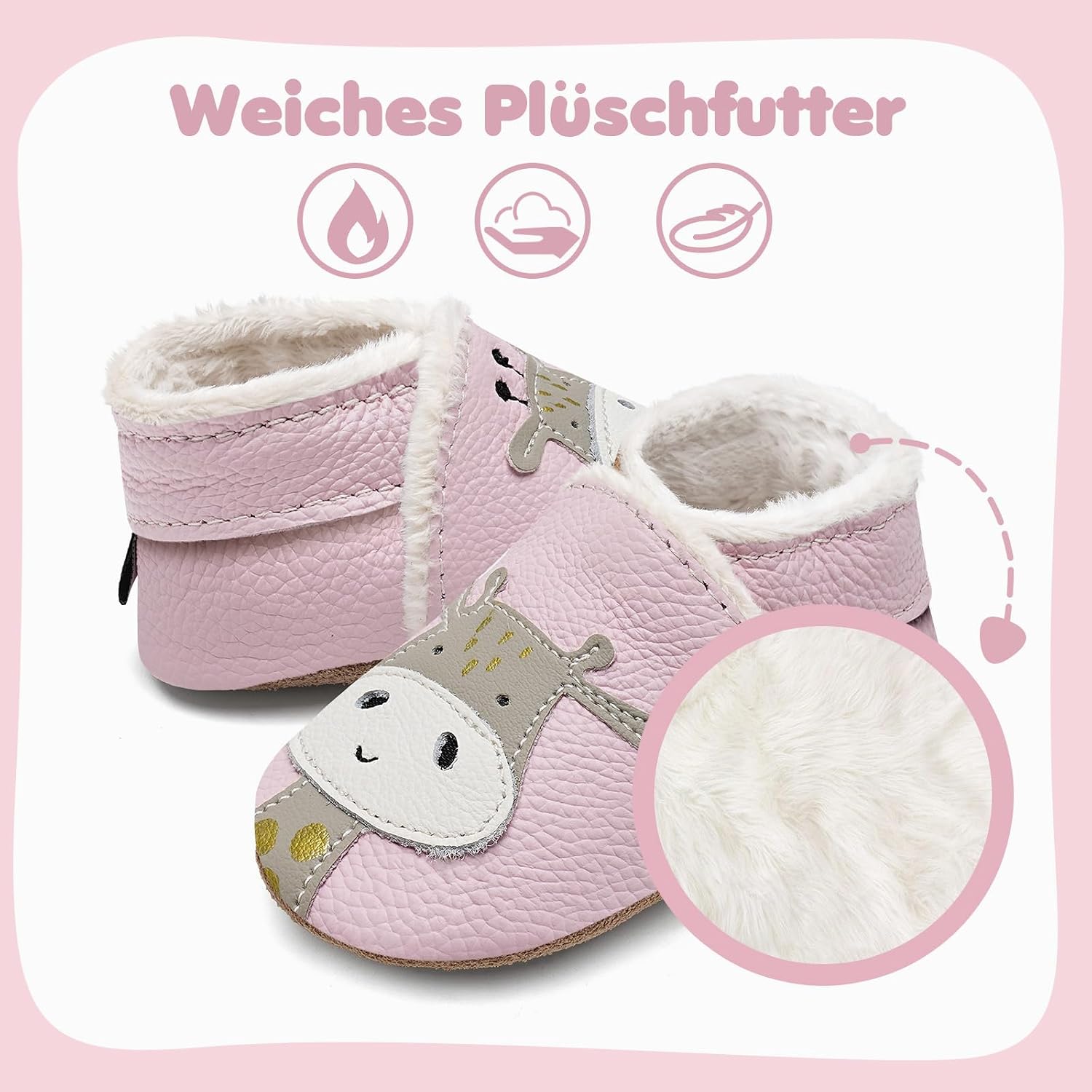 Detalle de IceUnicorn Krabbelschuhe Baby Winter Plüschlauflerner 👶