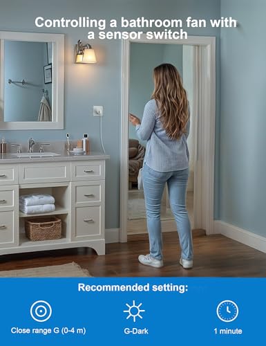 Detalle 2 de Milduall Enchufe con Sensor de Movimiento PIR Inalámbrico: Controla Luces y Ventiladores con Detección de Presencia