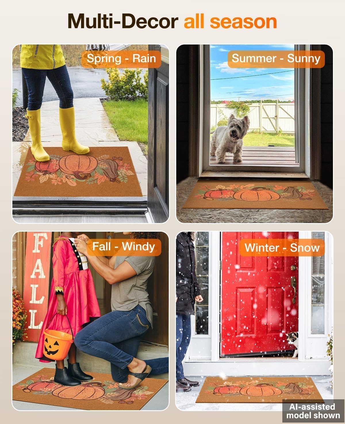 Detalle 2 de SAKSUN Outdoor Door Mat 17 x 30 Inches