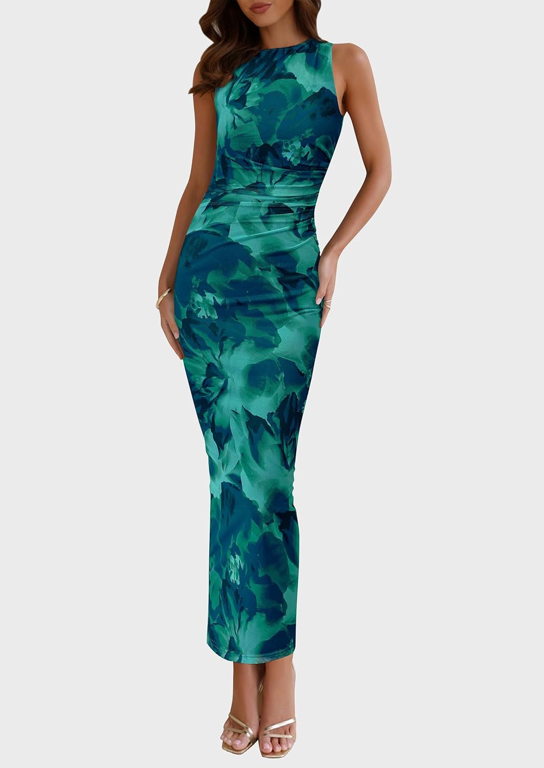 Thumbnail 2 de PRETTYGARDEN 2026 Mesh Sleeveless Floral Maxi Dress
