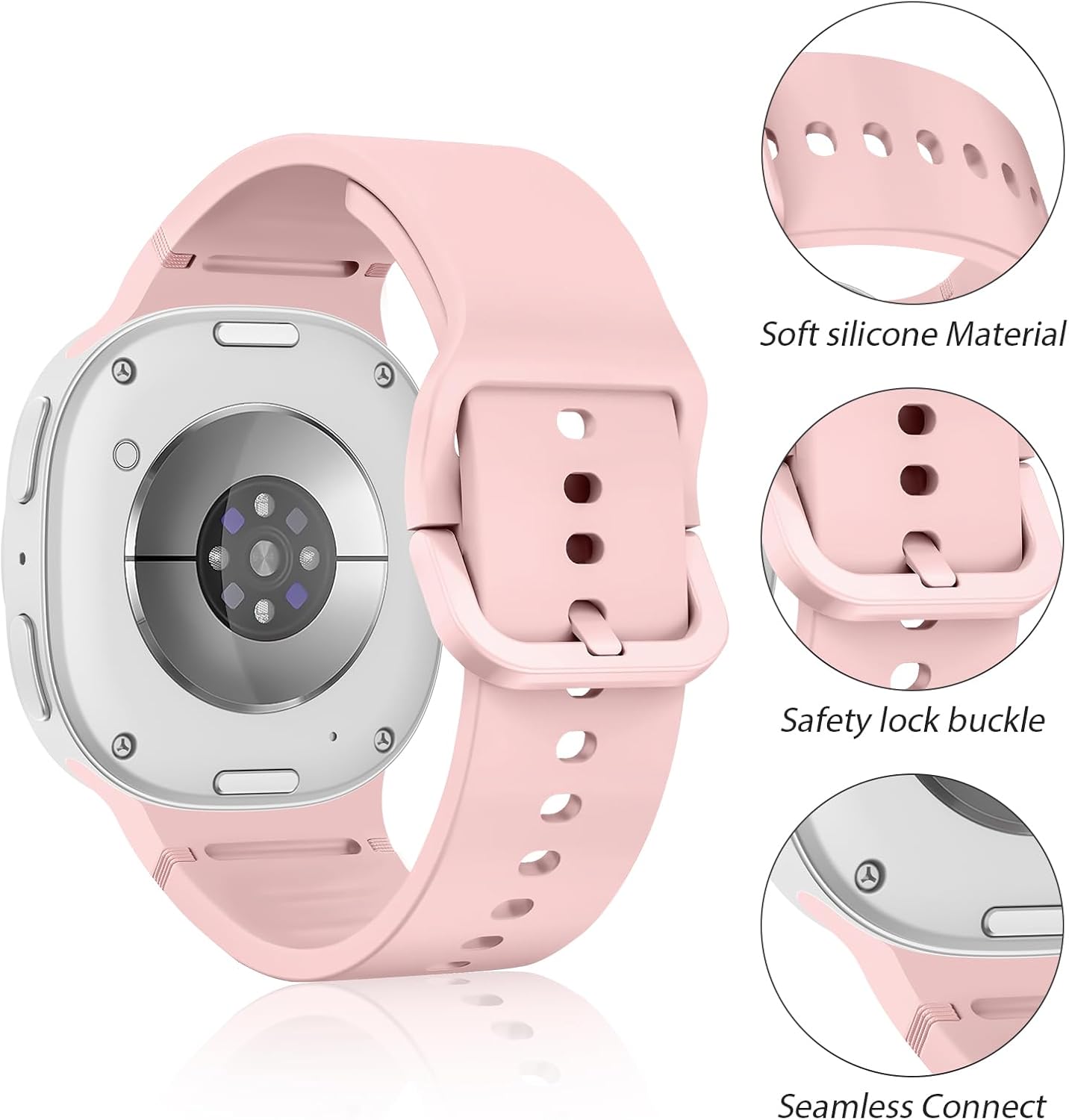Thumbnail 1 de DMVEIMAL Sport Straps for Samsung Galaxy Watch 8 – 40mm/44mm and Classic 46mm, No Gap Soft Silicone Band (6-Pack)