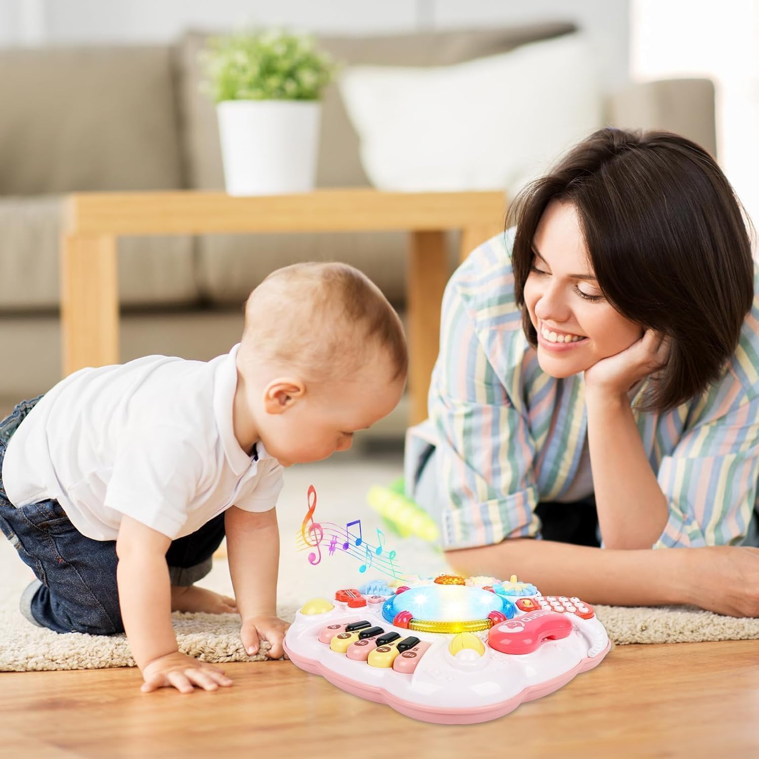 Detalle 2 de Cemirk Baby Activity Table musical, 30 cm