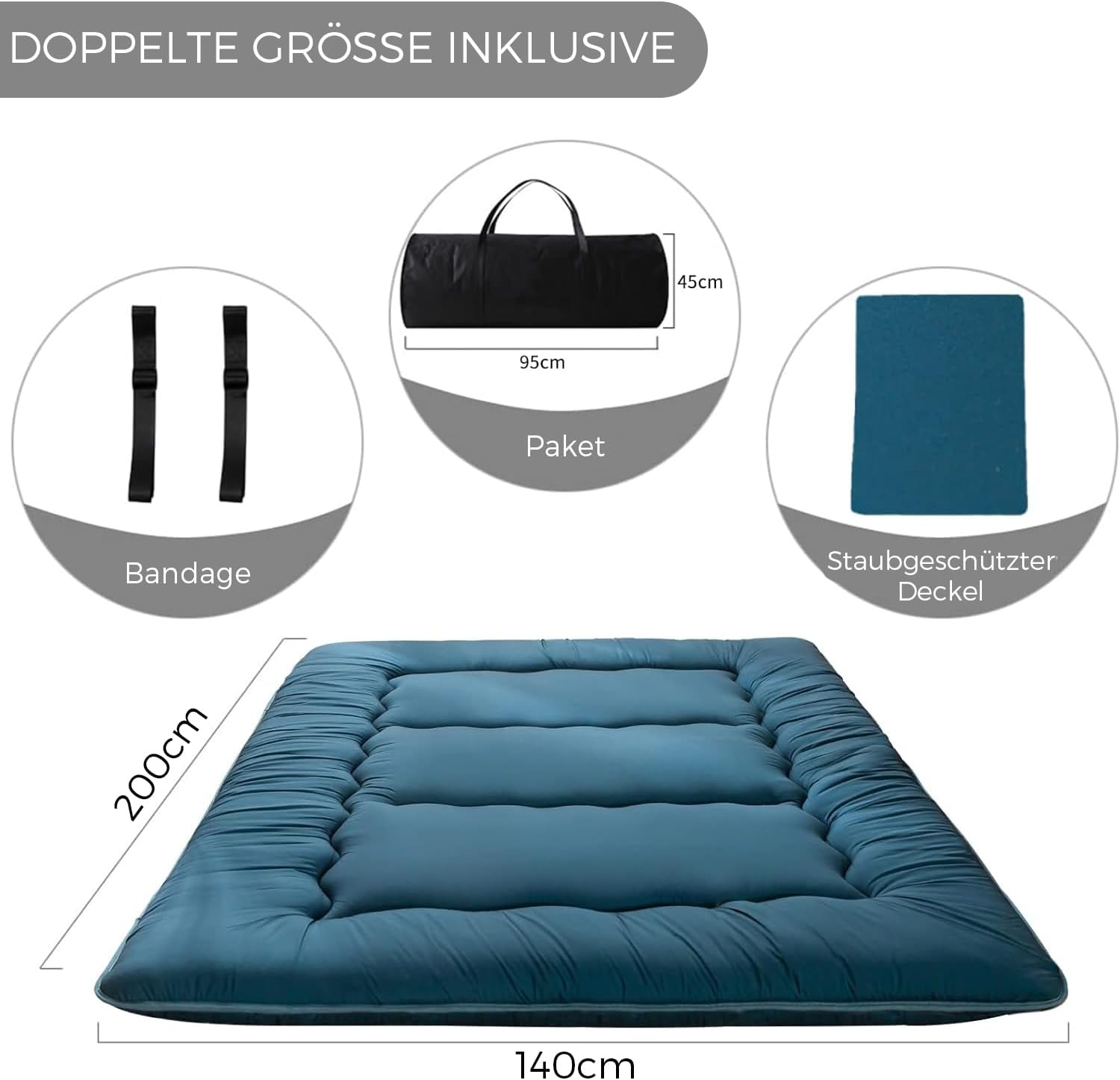 Thumbnail 1 de MAXYOYO Japanese floor futon mat Double