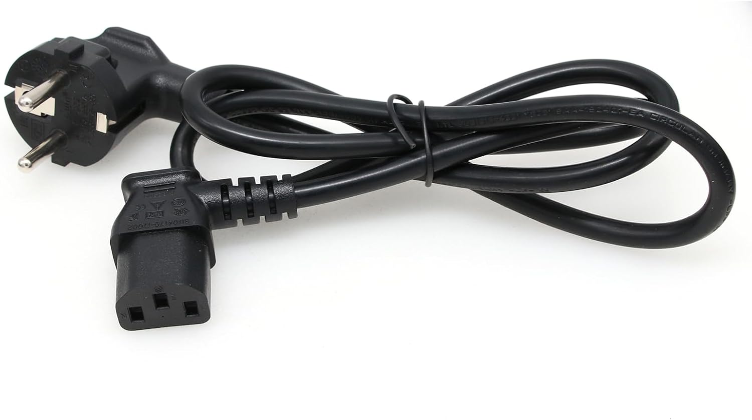 Detalle de DRRI strömkabel med IEC C13, CEE7/7 Schuko och 1,8 m längd