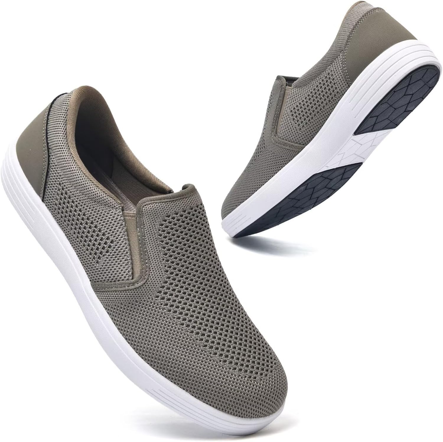 Detalle de konhill Herren Mesh-Schlupfschuhe für Strand & Freizeit – Atmungsaktive Bootssneaker mit leichtem Komfort