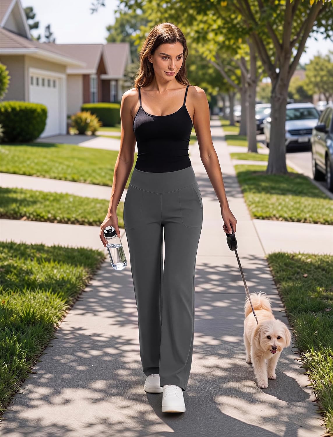Detalle 1 de AB-Eleven Women's Wide-Leg Yoga Pants