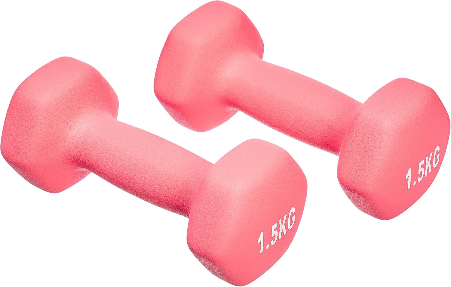Detalle de Amazon Basics Mancuernas neopreno 3 kg Rosa