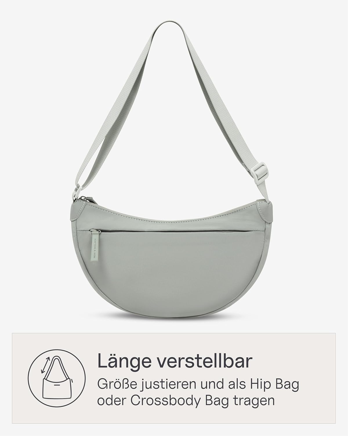 Detalle de Kapten & Son Moon Bag 3,5L – Marsupio/tracolla impermeabile e antifurto, 3,5 L