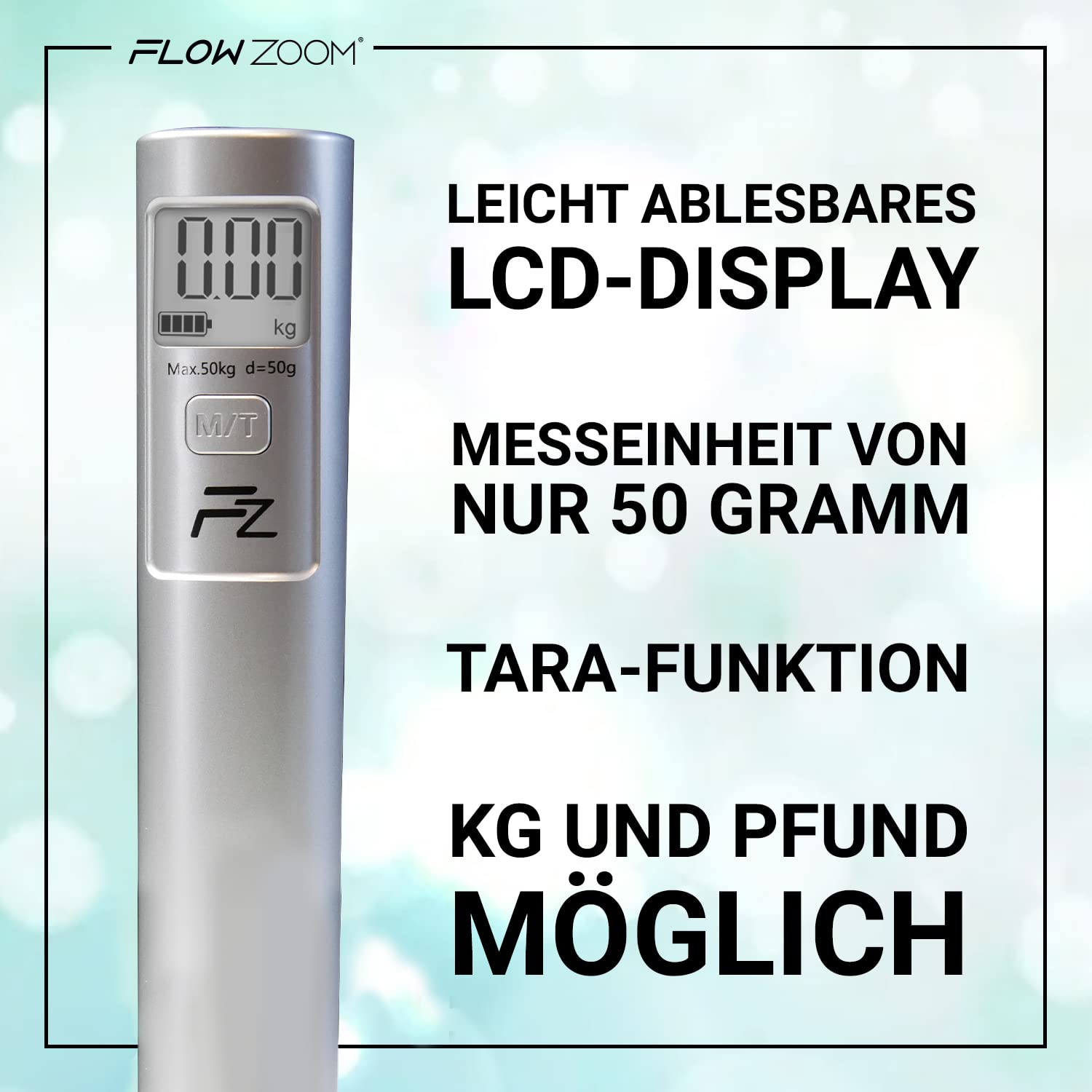 Detalle 1 de FLOWZOOM SHAKEE Kofferwaage 50 kg