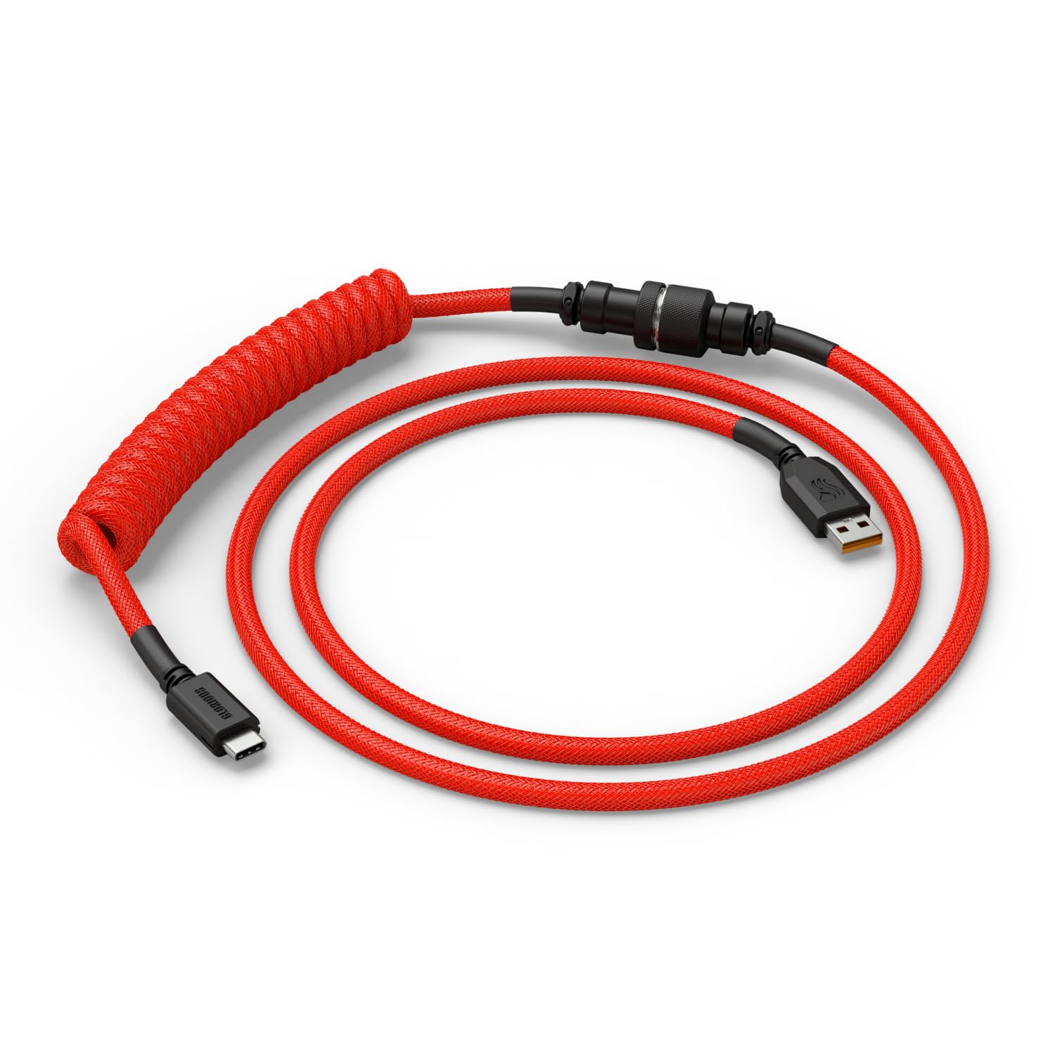 Detalle de GLORIOUS GLO-KB-ACC-CBL-COIL-CRED Coiled USB-C Keyboard Cable, Red