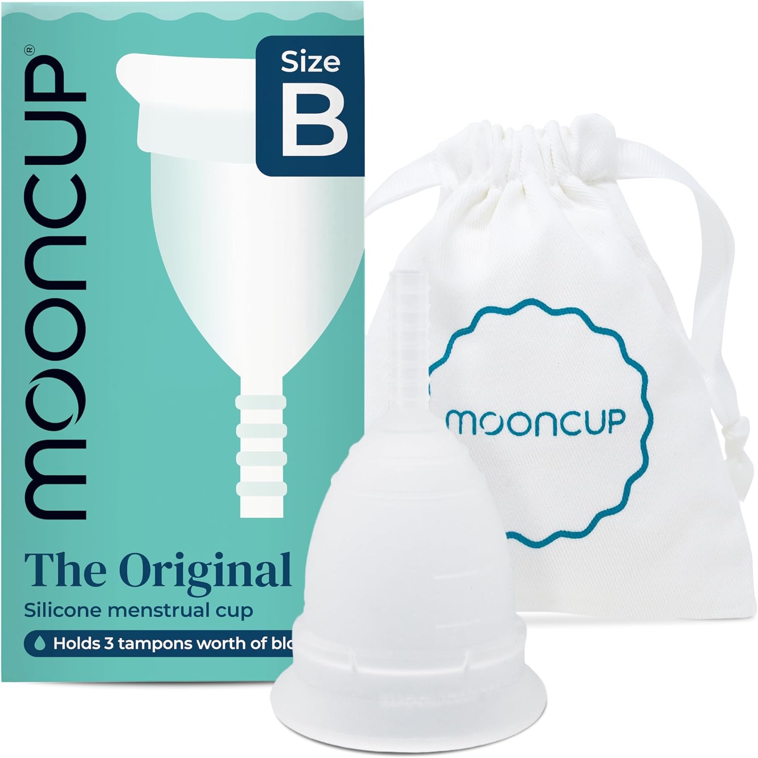 Detalle de Mooncup Model B – wielorazowy kubeczek menstruacyjny z silikonu, rozmiar B