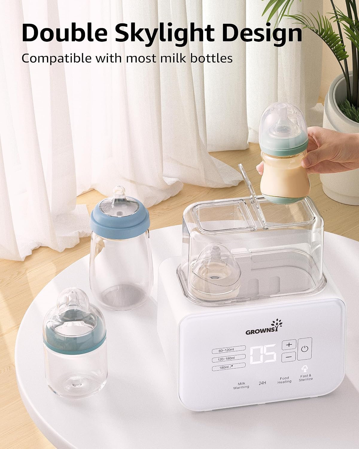 Thumbnail 6 de GROWNSY Fast Double Baby Bottle Warmer, 8-in-1 with Timer and Temperature Control