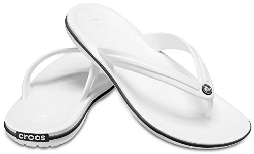 Detalle de Crocs Crocband Flip Unisex Blanco (36/37 EU) – Sandalia ligera con suela EVA