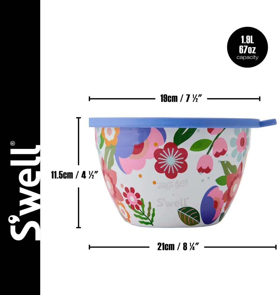 Thumbnail 4 de S'well x Steffi Lynn Salad Bowl Kit, 1.9 Litre Stainless Steel, Leakproof