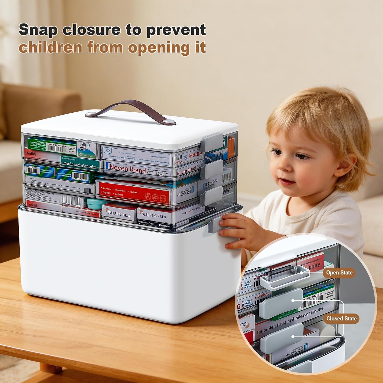 Thumbnail 2 de MOPUP 4-Tier Organizer: Multi-Purpose Storage for Medicine, Craft, and More