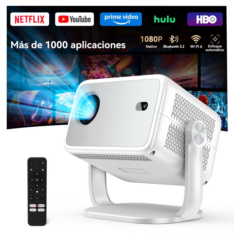 Thumbnail 3 de Proyector Huidun PT10 1080p 700 lúmenes: cine en casa y presentaciones con WiFi 6