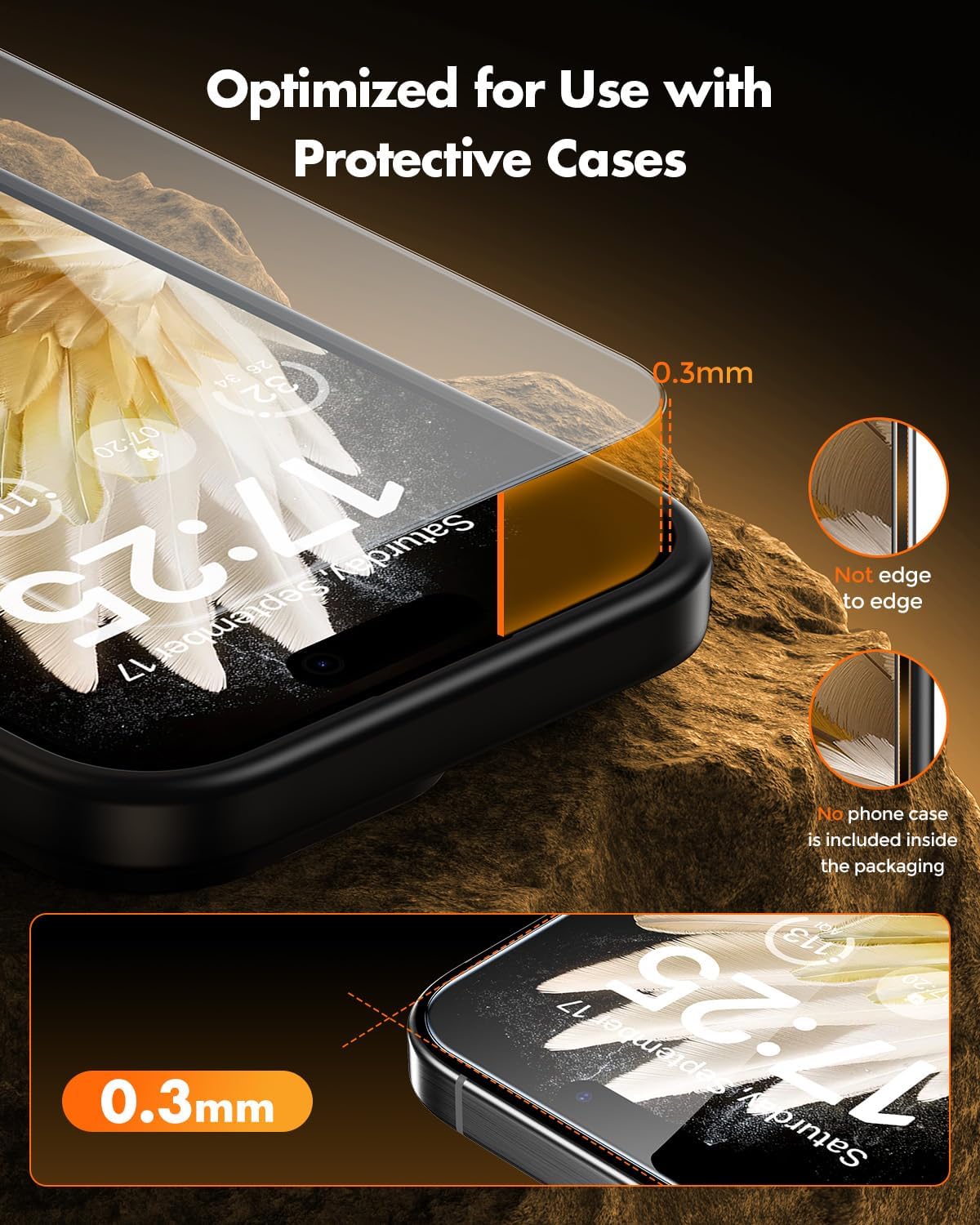 Thumbnail 4 de UNBREAKcable iPhone 15 Pro Screen Protector 3-Pack