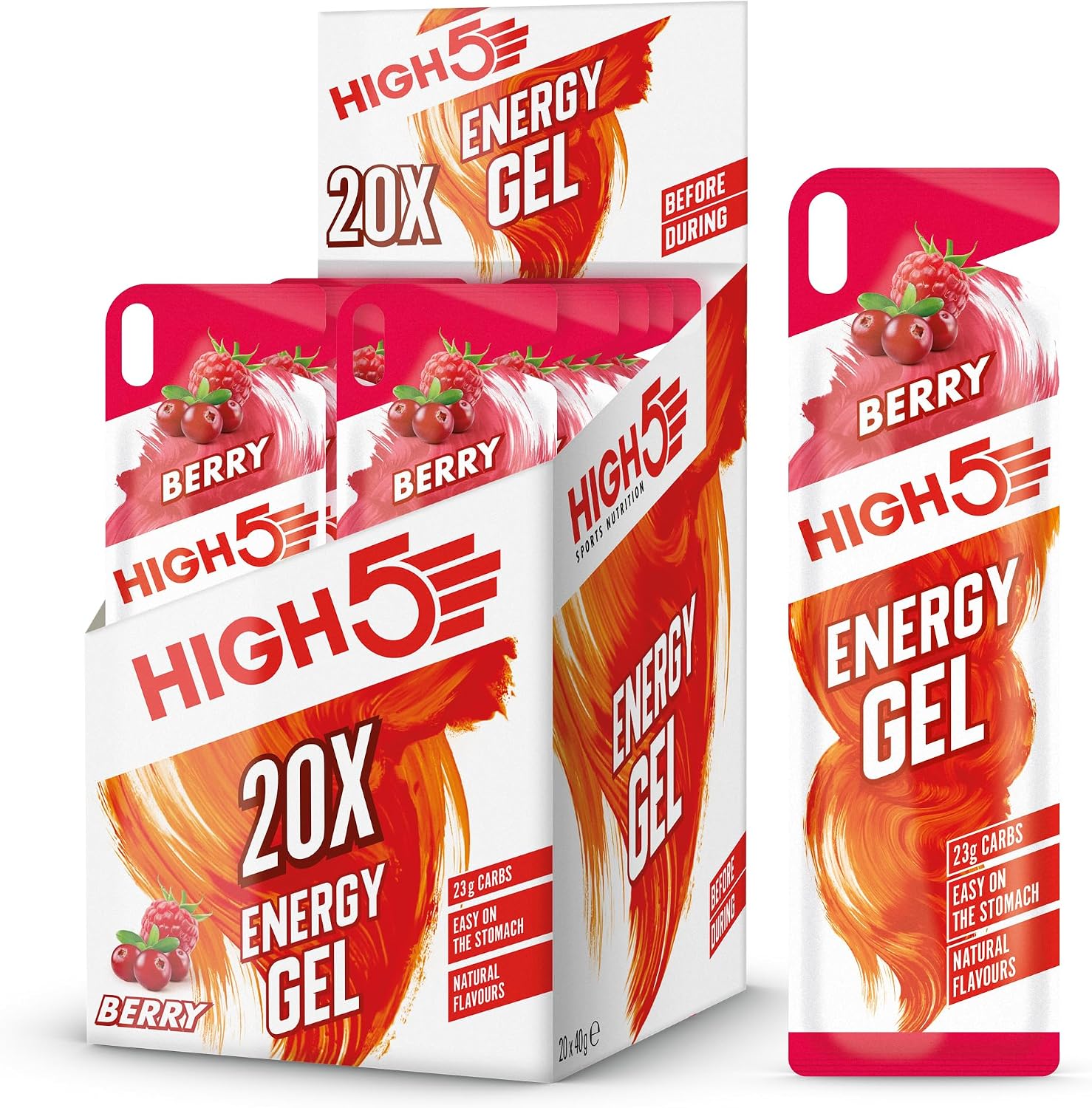High5 Energy Gels: Berry flavour, 20 x 40g