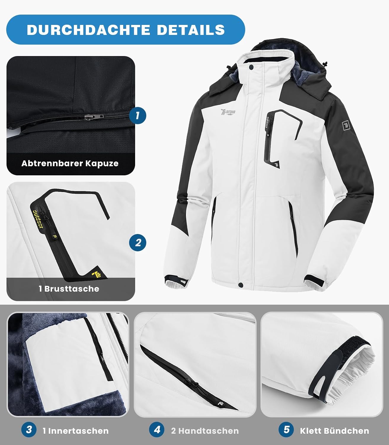 Thumbnail 5 de Rdruko Skijacke Herren Softshell Winterjacke
