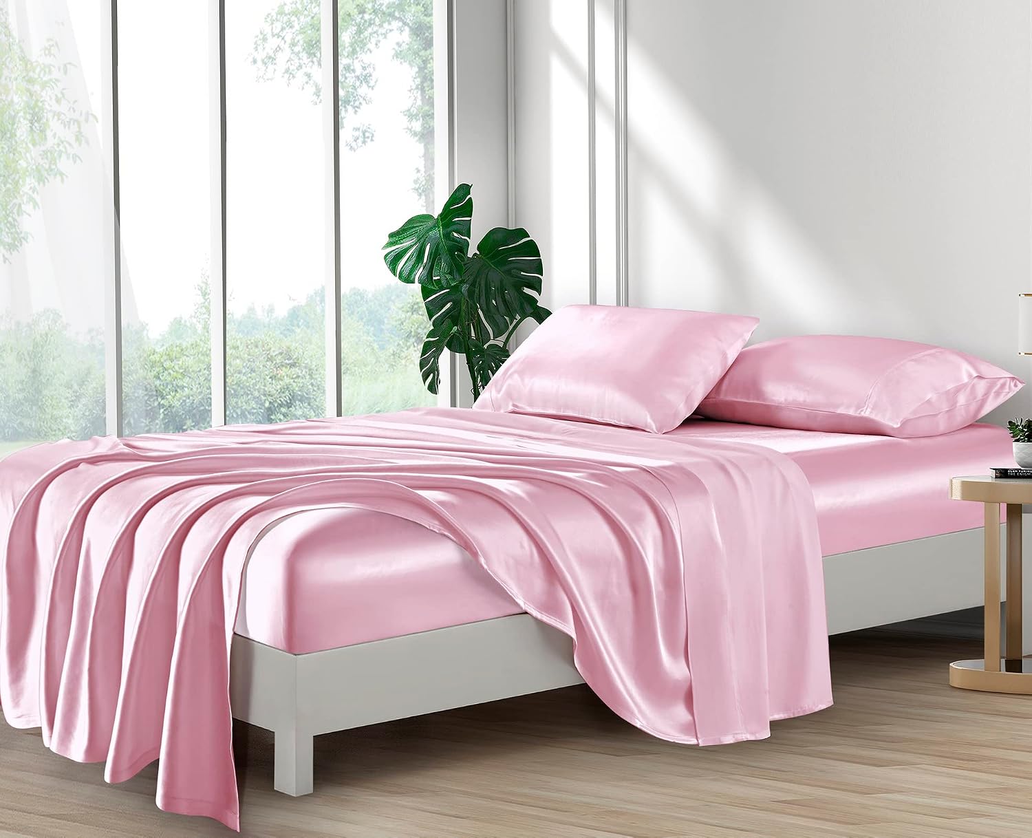 Detalle 2 de Satin Bed Sheet Set, Twin Size