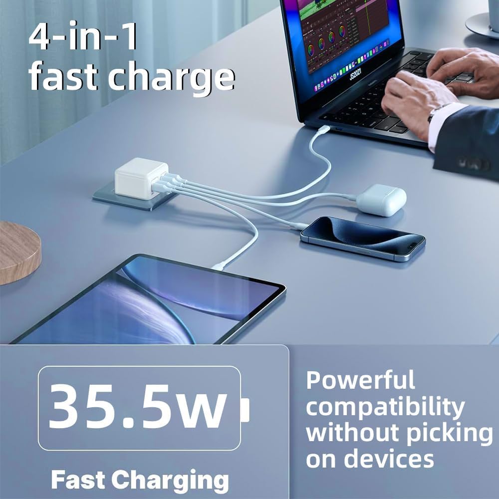 Detalle de USB C Multi Charger 4‑Port for Phones