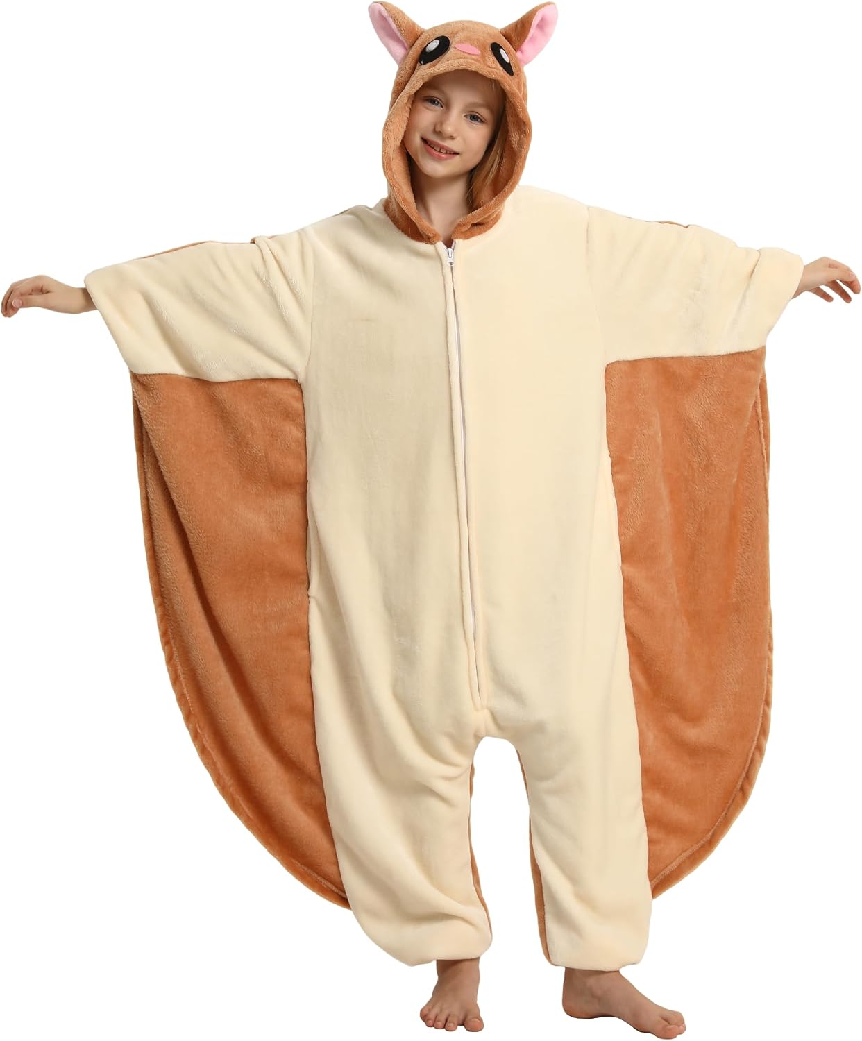 Detalle de LONULAIN WXETSY Kids' Animal Onesie Pajamas, Hooded Flannel Fleece Costume