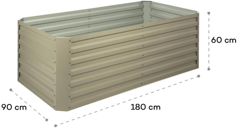 Detalle de blumfeldt odlingslåda i metall, 970 liter, vädertåligt stål och upphöjd design