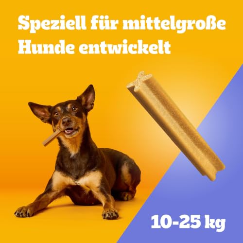 Detalle 2 de PEDIGREE DentaStix für mittelgroße Hunde (10–25 kg) — Zahnpflege-Snacks mit Huhn & Rind, 56 Stück
