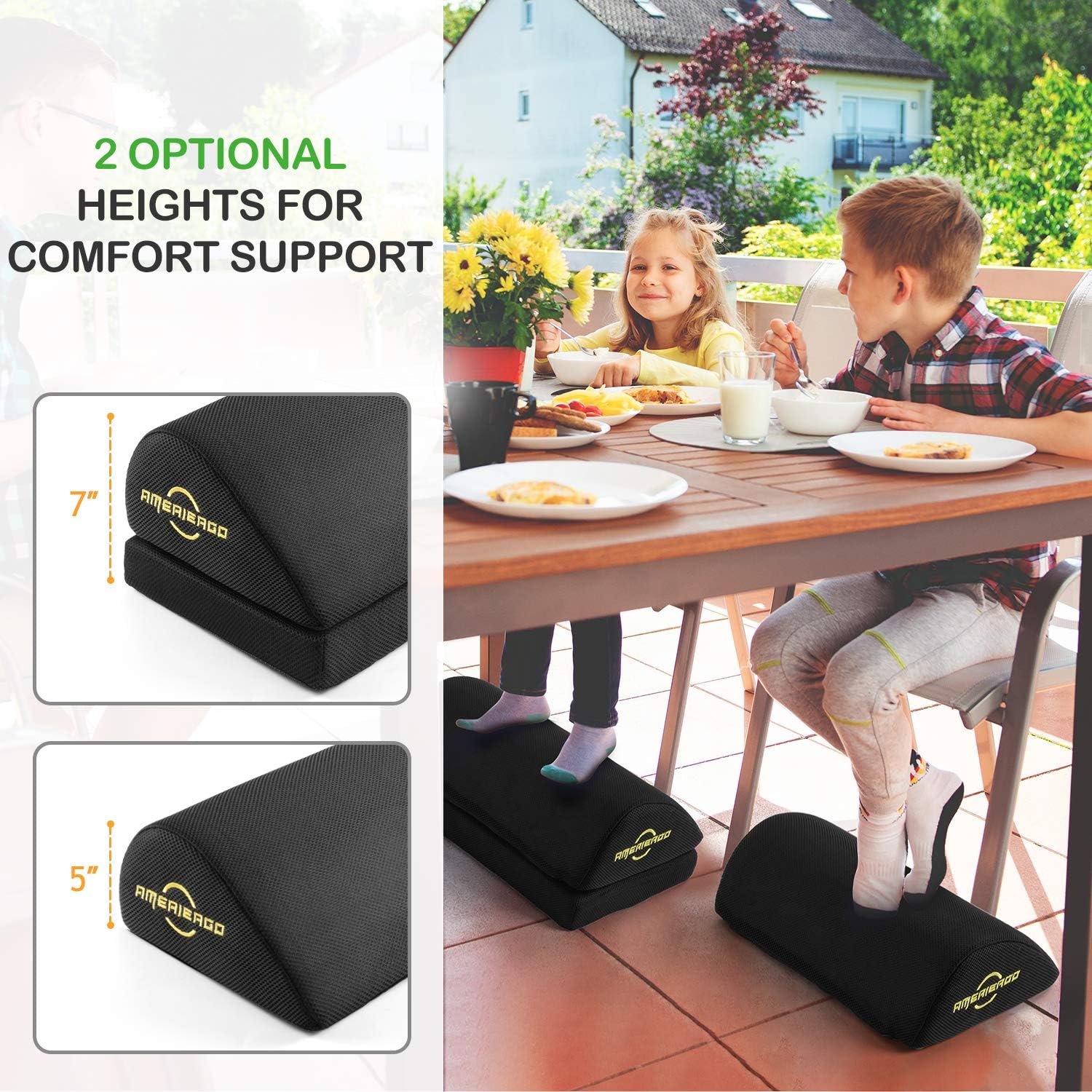 Detalle 2 de AMERIERGO under desk footrest wedge 2 heights