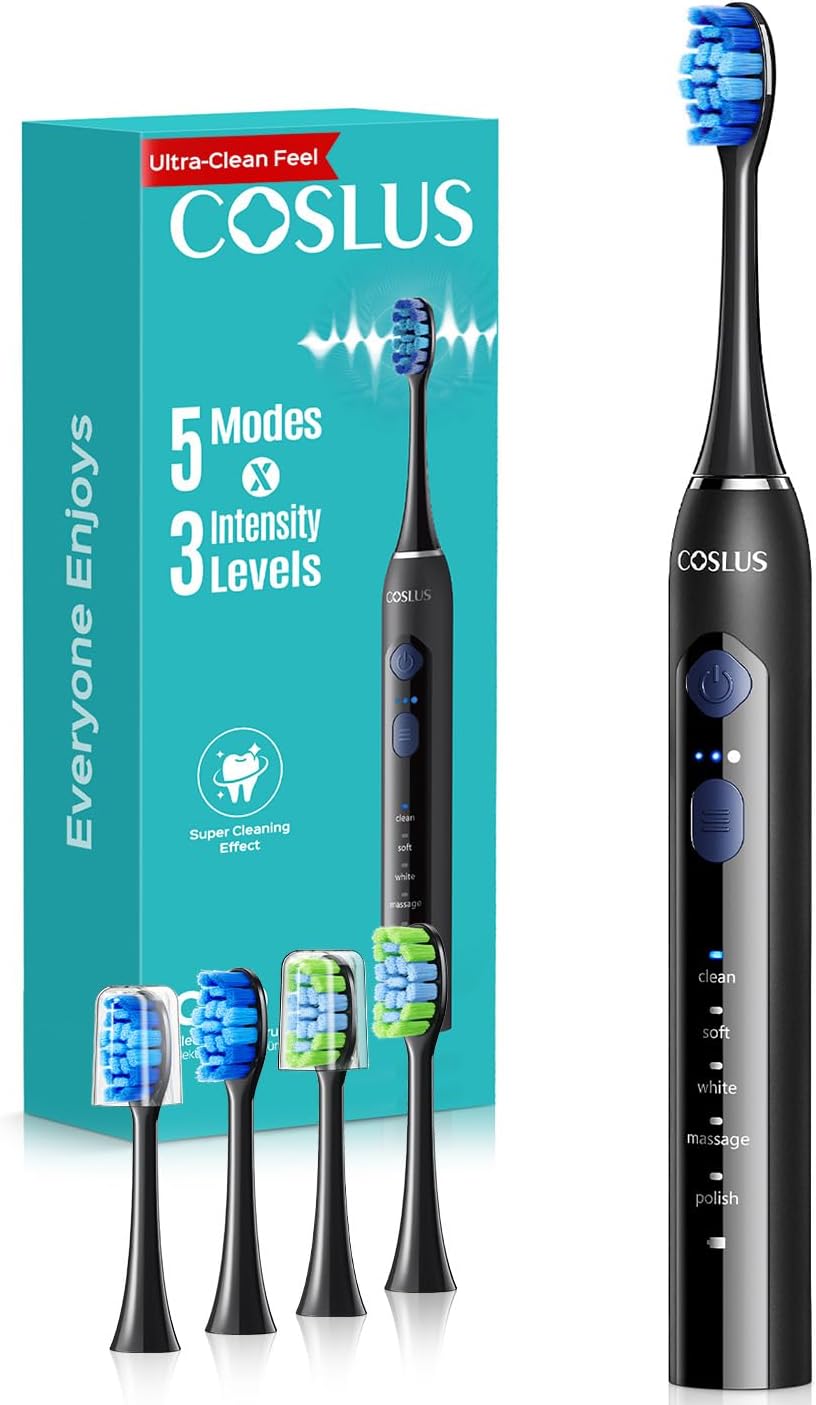 COSLUS Sonic Electric Toothbrush 5 Modes 🪥