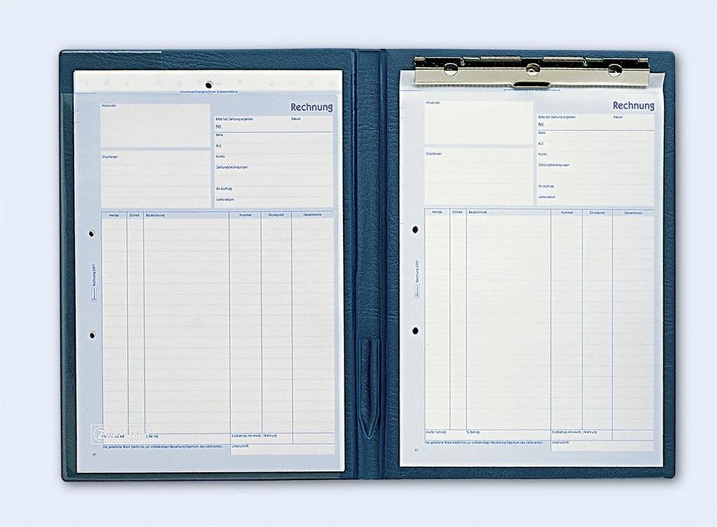Detalle 2 de AVERY Zweckform Klemm-Mappe A4 aus PVC-Folie mit Klemmbrett, Schnelltrennsätze – blau