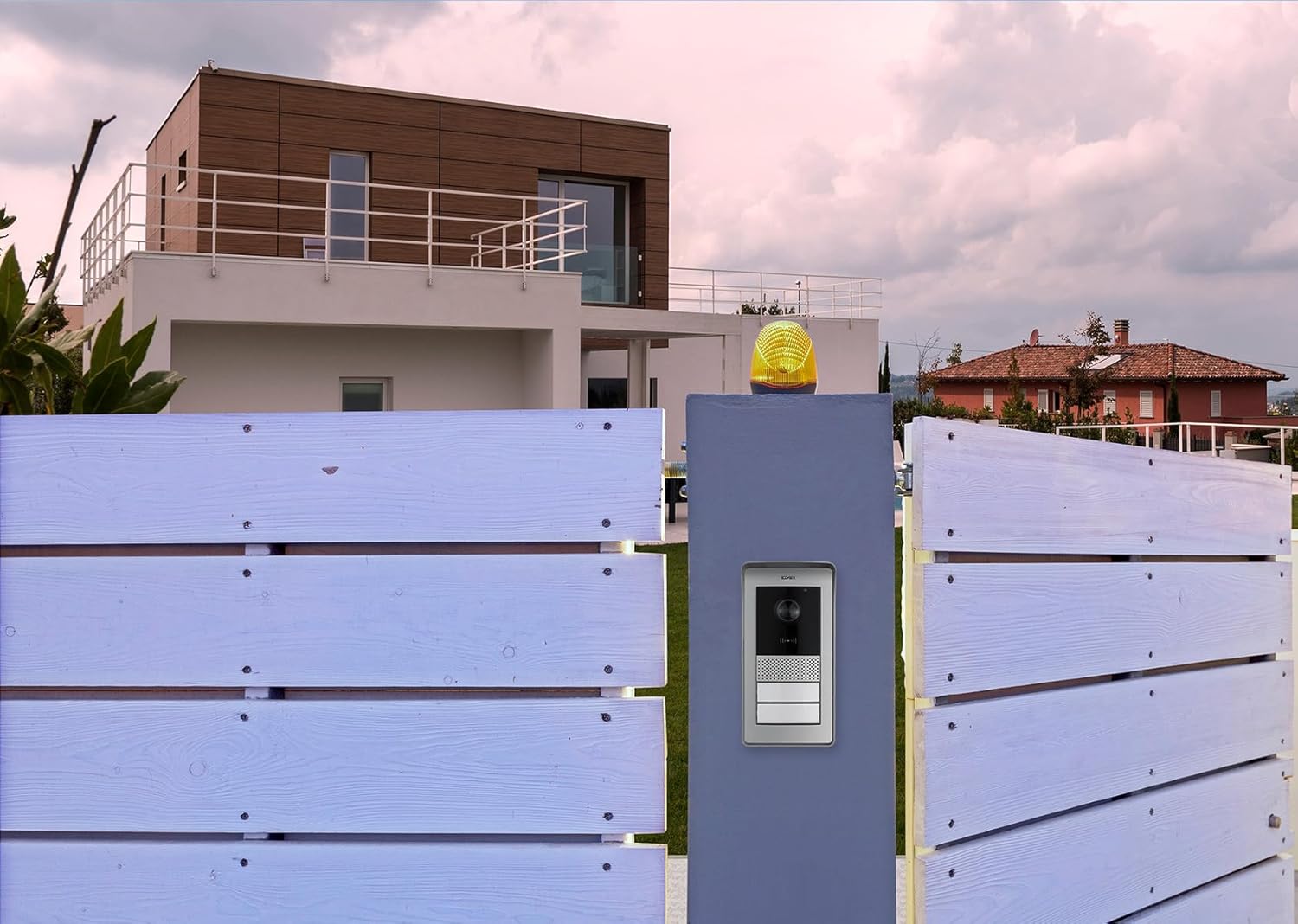 Detalle de Kit videocitofono multifamiliare Vimar K42931 con tastiera capacitiva e RFID