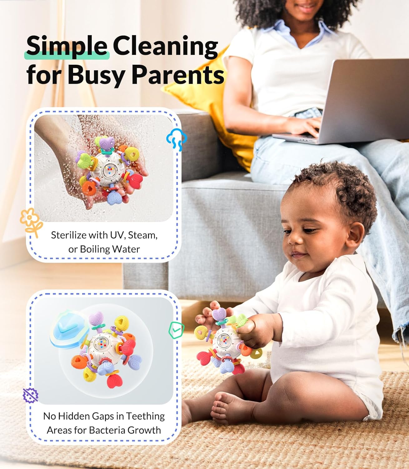 Thumbnail 4 de Baby Teething & Rattle Toy 0–12 months