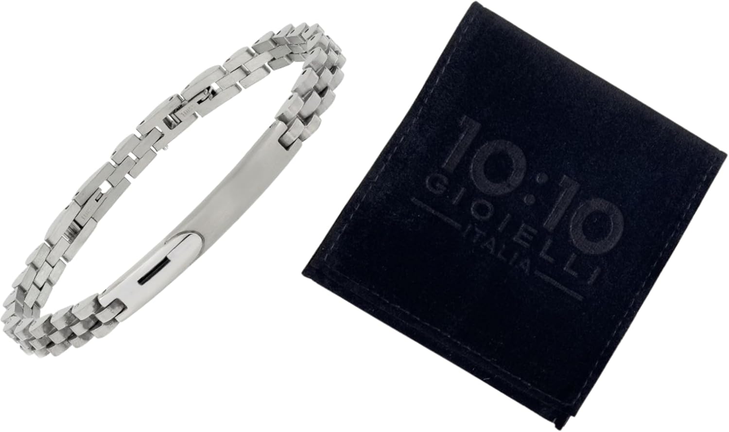 Thumbnail 4 de Bracciale uomo in acciaio inox 316L con trattamento PVD – 23 cm, regolabile e confezione regalo | 10:10